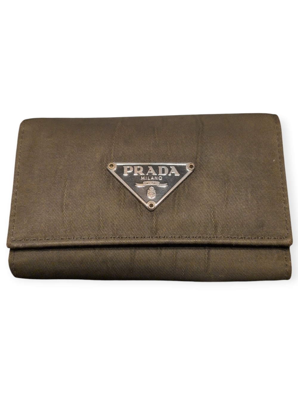 Prada Milano Key ring Wallet Nylon Leather Preloved Italy Vintage Unisex